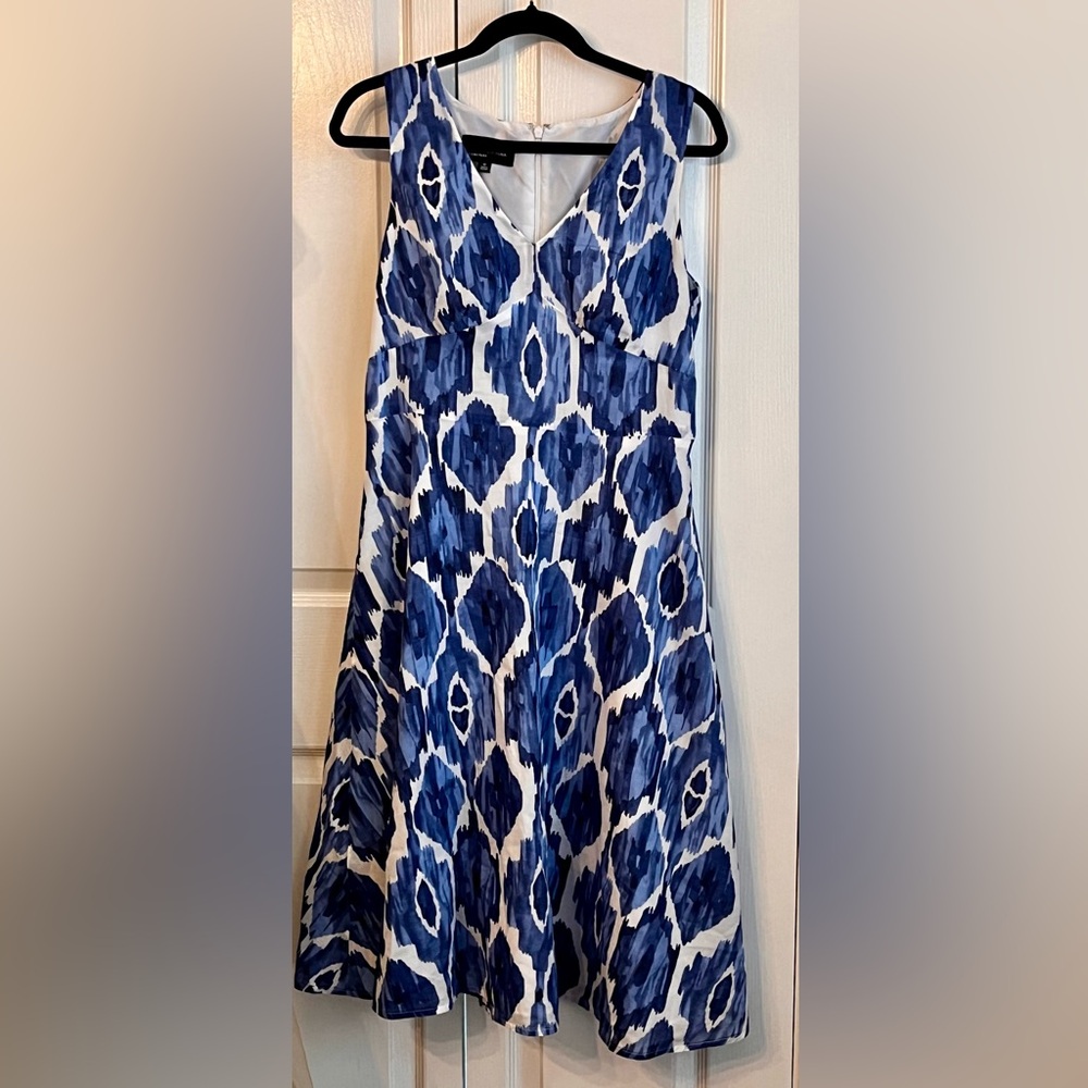 JONES NEW YORK WOMENS DRESS, BLUE & WHITE, size 10